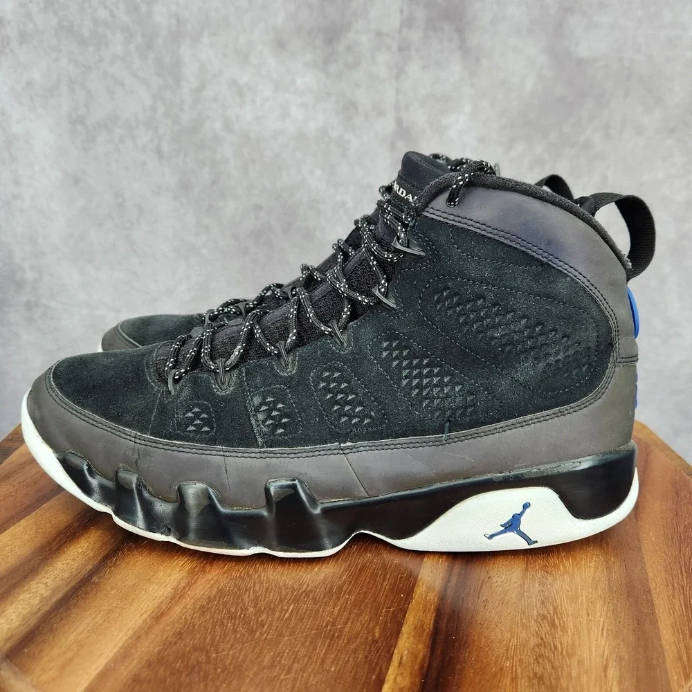 Air Jordan 9 Retro Racer Sneakers‎ Mens 11.5 Black Racer Blue Shoes CT8019-024